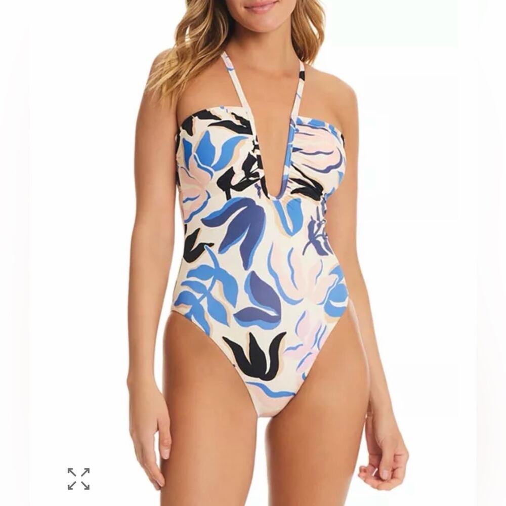 Red Carter Women's Printed U Wire One Piece Swimsuit - Multicolor - XL - NWT